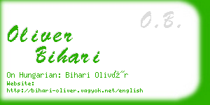 oliver bihari business card